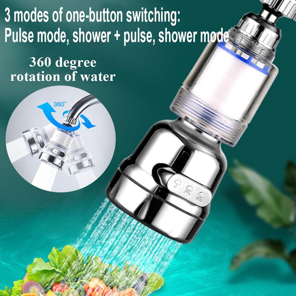 Water Saving Hardware Connector Filter Diffuser 3 Modes Sprayer Faucet Nozzle Water Purifier Tap Head Swivel Tap