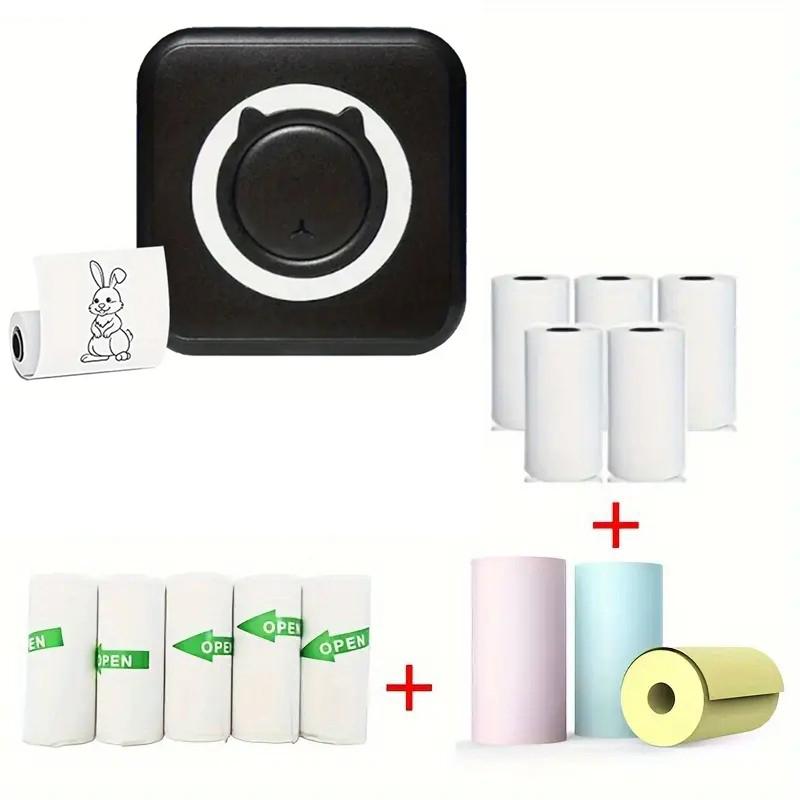 

Mini Pocket Printer Gifts Portable Thermal Printer For Pictures/Retro-Style Photos/Receipts/Notes/Lists/Label/ Memo чёрный