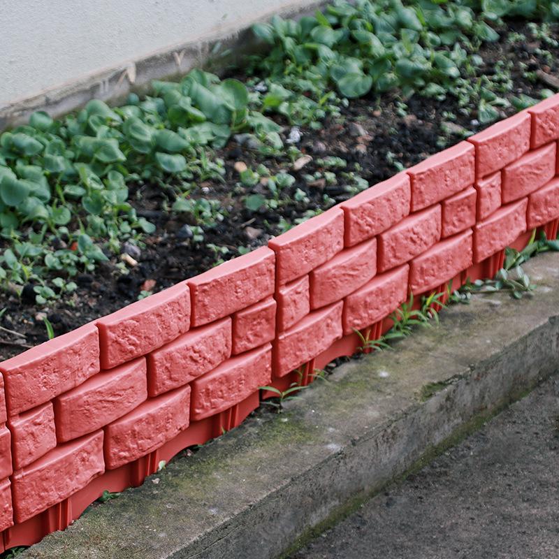 

Thickened Plastic Imitation Brick Garden Fence for Courtyard and Vegetable Gardens Fence