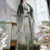 Chinese Song Dynasty Style Hanfu For Women Large Sleeve Shirt Printed One Piece Skirt Suit