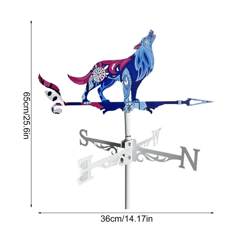 Metal Weathervane Rooster Wind Direction Indicator Farmhouse Garden Weather Vane Spinner Measuring Tools Outdoor Decorations