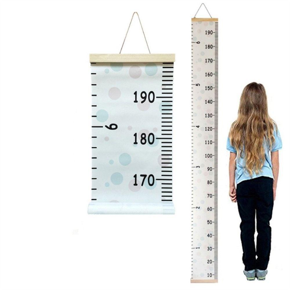 2M Höhe Kinderwachstumstabelle Wandbehang Abnehmbare Höhenmesslatte Wachstumslinie Cartoon-Muster Höhenmesslatte
