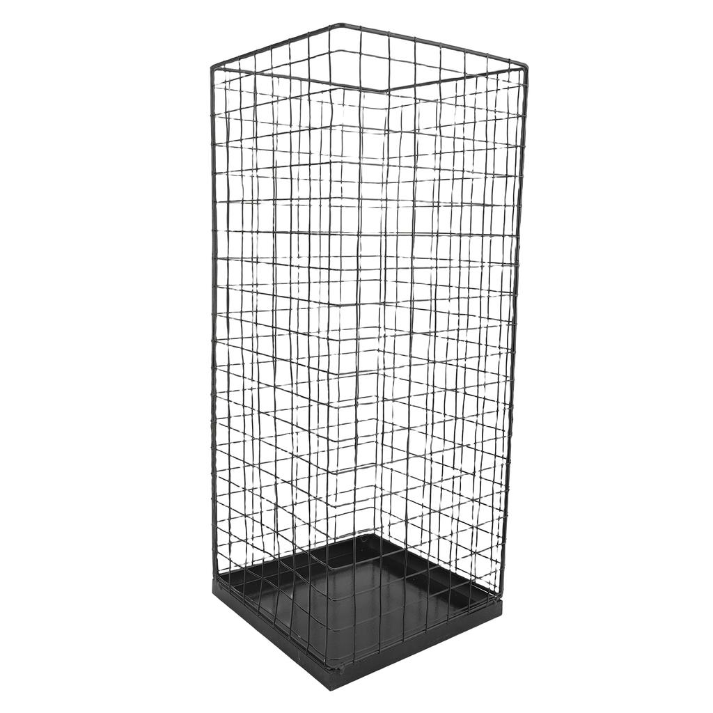 Umbrella Holder Metal Entryway Storage Rack Indoor Entrance Walking Stick Stand with Bottom Drip Tray Black