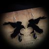 Gothic Black Romantic Crow Dangle Drop Earrings for Women Dark Halloween Zircon Girls Cool Fashion Accessories