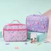 Lancheira Infantil Térmica de Unicórnio - Ombro Único, Bolsa Bento Portátil com Bolsa de Gelo para Estudantes, Pronta para Piquenique ao Ar Livre