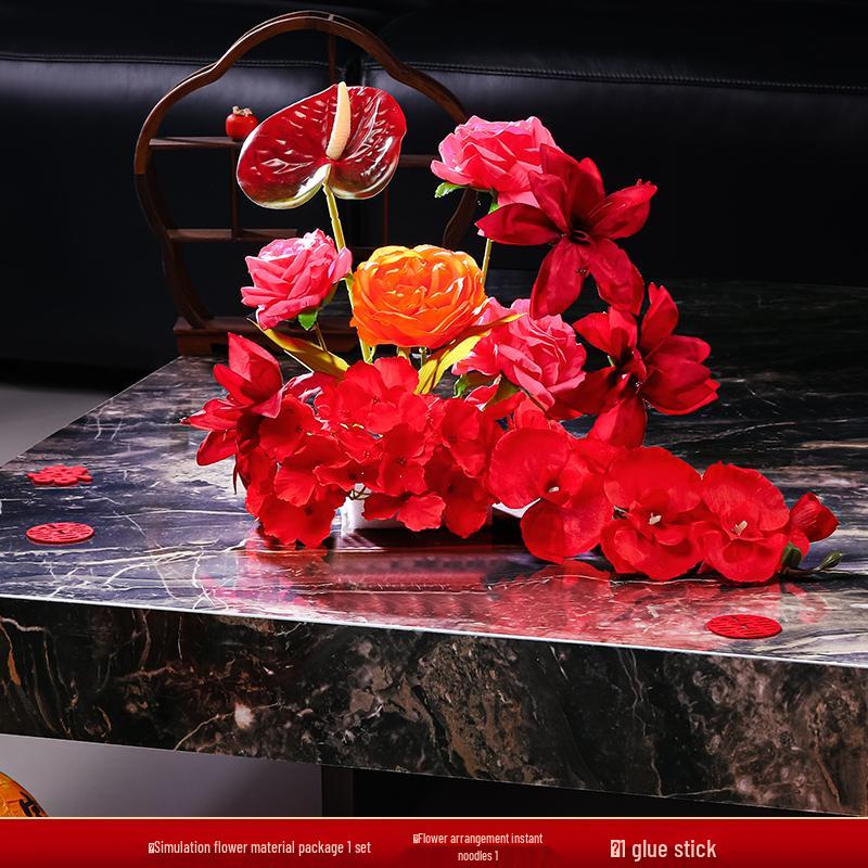 Double Happiness Flower Basket for Wedding and Home Decoration