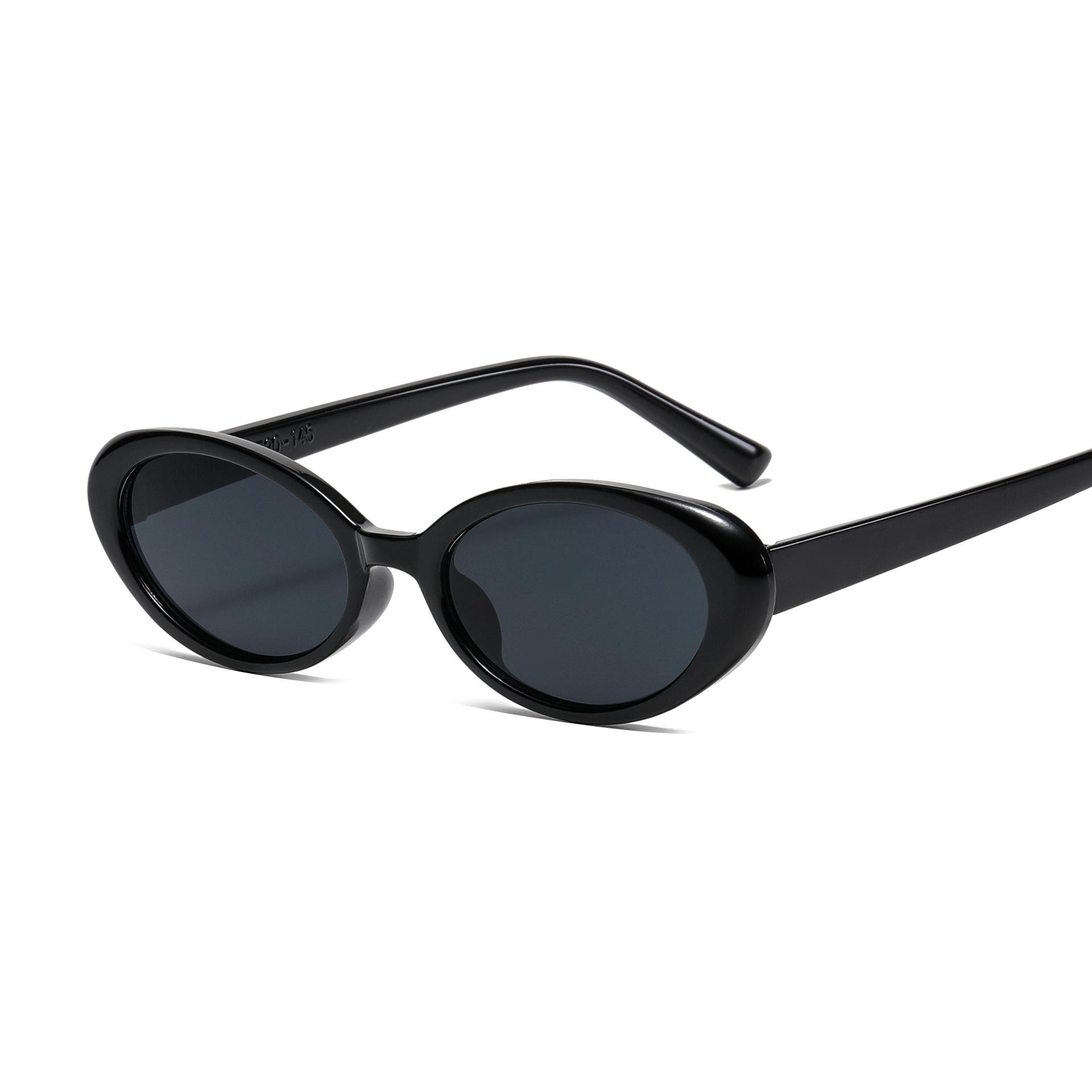 European and American fashion street sunglasses, oval sunglasses ins small frame, transparent sunglasses