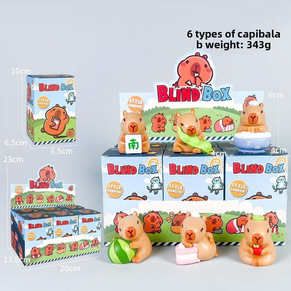 Capybara Pvc Anime Blind Box Collectible Figurine Giftgiving Display Purposes