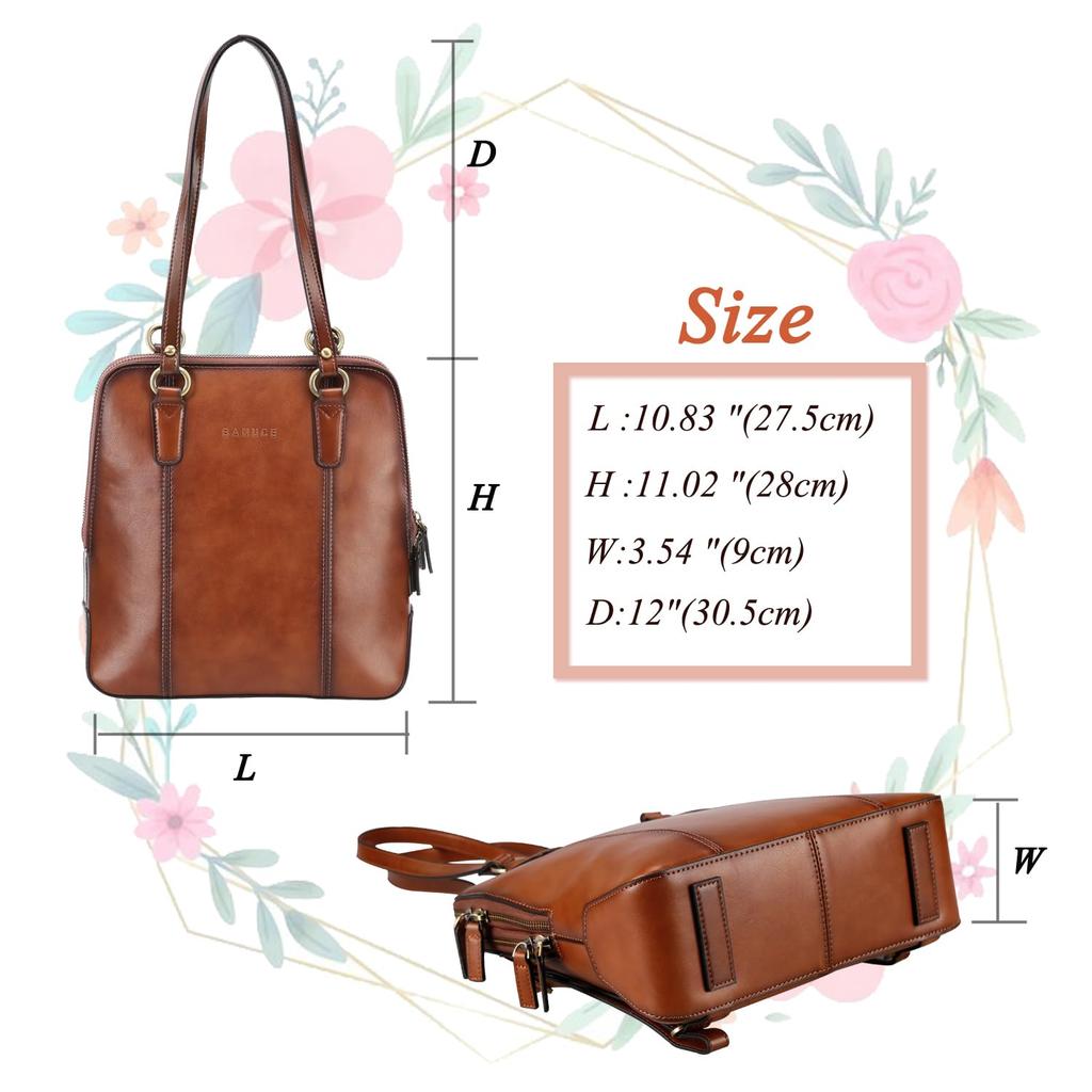 Genuine Leather Small Switchable Shoulder Rucksack Shoulder Storage for Inch Brown [Bannus] Women's Backpack, Backpack, Belt, Bag, Bag, 9.7 iPad,