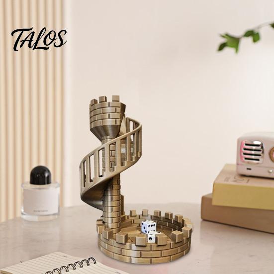 Gaming Convention Accessory Dice Tower Castle Rolling with Tray Role Playing Game Retro Compact DND And for RPG Tabletop Games Enhance