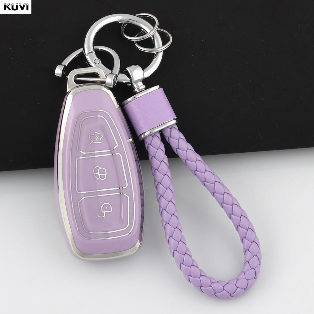 Custodia Protettiva Intelligente in TPU per Portachiavi Auto Adatta per Ford Focus 3 4 St Mondeo Mk3 Mk4 Fiesta Fusion Kuga Ecosport Protezione Portachiavi Auto