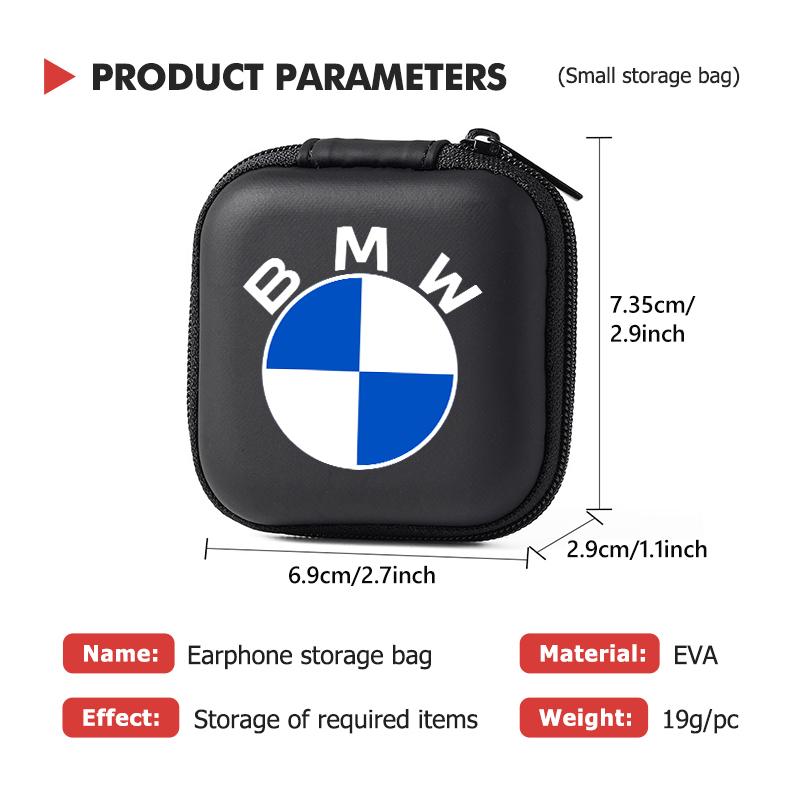 Car Organizer EVA Storage Earphone Cable Case Bluetooth Bag For BMW M Performance E36 E46 E60 E90 E91 E92 E93 F30 F20