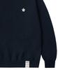 GRAVER [Unisex] White Odd Flower Embroidered Sweatshirt_Navy