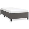 Bed Frame Gray 100 X 200 Cm Faux Leather