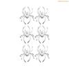 K1AE Pack of 6 Multipurpose Spiders Shaped Decorations Halloween Themed Napkin Rings Metal Home Table Accessories