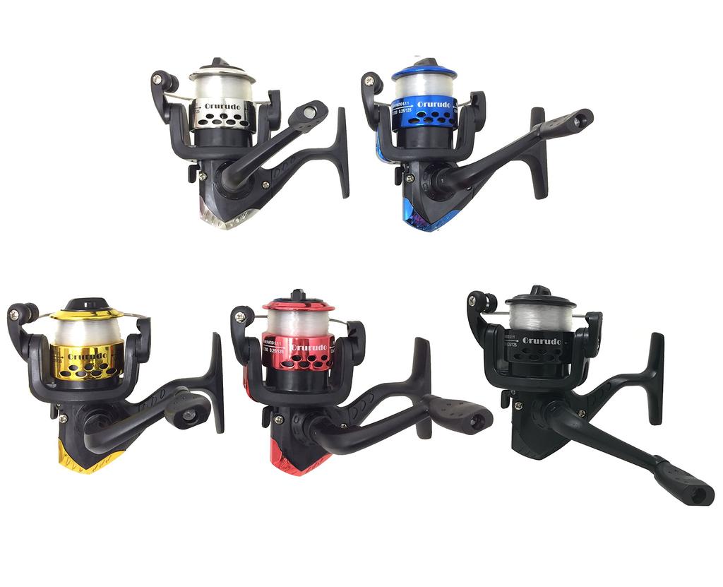 Orurudo Fishing Tackle Puchi200 Spinning Reel, Ideal for Family Fishing, Beginners, and Easy Fishing, Includes Convenient Ready-to-Use Line, Blue