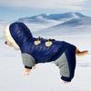 Windproof Pet Cotton Coat Waterproof Winter Dog Clothes Dog Jumpsuit Pet Hooded  Daily Walk