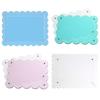 Acrylic Transparent Scalloped Photo Frame Clear Magnetic Picture Holder for Tabletop Display Nursery Bedroom Decoration