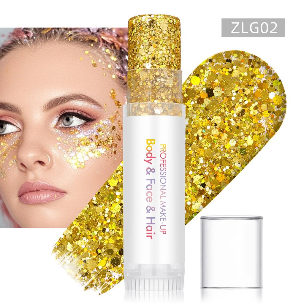 Stick Glitter Corpo, Pittura Facciale, Gel Paillettes, Trucco Sirena, Carnevale Festival Musicale, Capelli, Ombretto, Trucco.