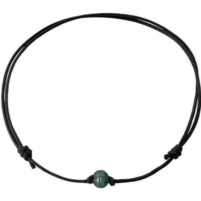 Kolye - - Tahiti İncisi A+ - Mumlu Pamuk - 925 Gümüş - 10-11 mm