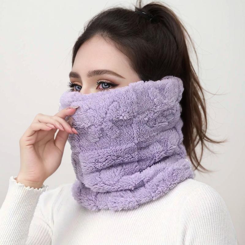 Kobiety Królik Nadruk Wygodny Szalik Ciepło Pluszowy Materiał Dodatki Ochrona Twarzy Zima Ochrona Outdoor Wielokolorowy
