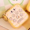 Keychain Toy Interactive Luminous Sound Effects Bread Shape Key Chain Mini Portable Whack-a-mole Decompressing Puzzle