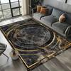 Modern Art Fashion Marble Black White Gold Stone Carpet Rug for Living Room Bedroom Home Sofa Decoration,Non-slip Floor Mat