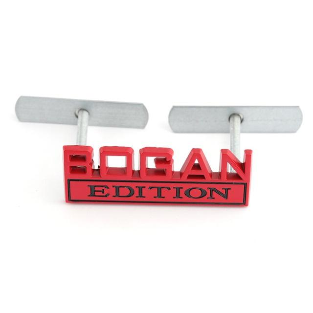 1Pc 3D Metal Bogan Edition Logo Car Front Grille Badge Side Fender Rear Trunk Emblem Sticker Decal