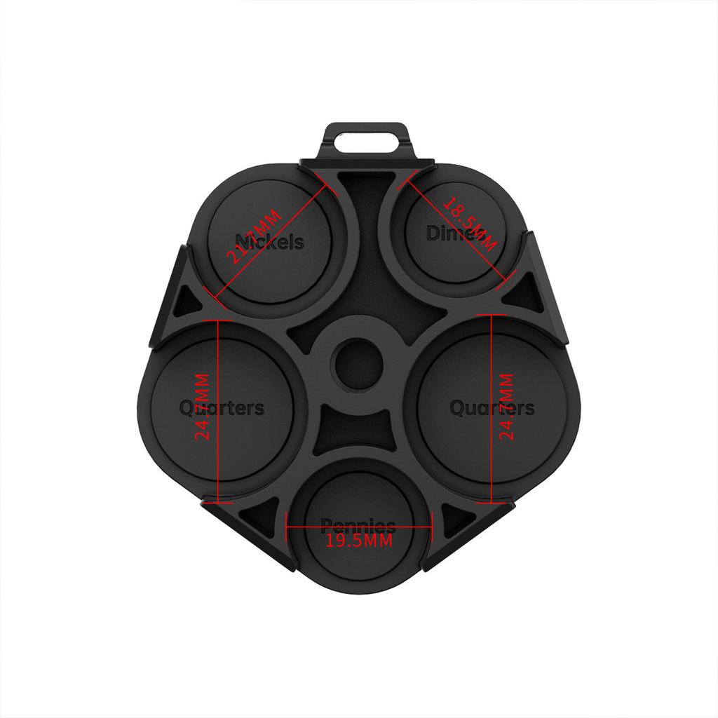 Coin Storage Box Holder Small Money Boxes For Adults Portable Coin Case US Coin Capsules Coin Collection Supplies Coin Container Black