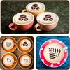 4 Pcs Stainless Coffee Stencils Latte Art,Latte Art Stencils,Lattes Stencilss with Various Patterns for Cappuccino Chocolate Lattes Cake Decorating