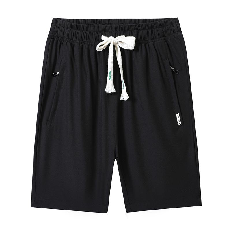 Sports Shorts for Summer, Thin, Breathable, Quick Drying, Loose, Running, Ice Silk, Casual Five Quarter Pants, Plus Size Men's Beach Pants