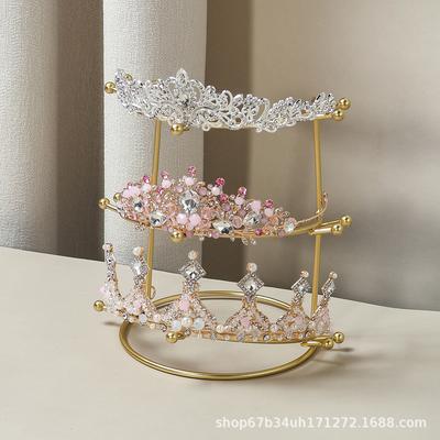 Jewelry Display Stand, Queen's Crown Hair Accessory Stand, Gold Headdress Display Stand
