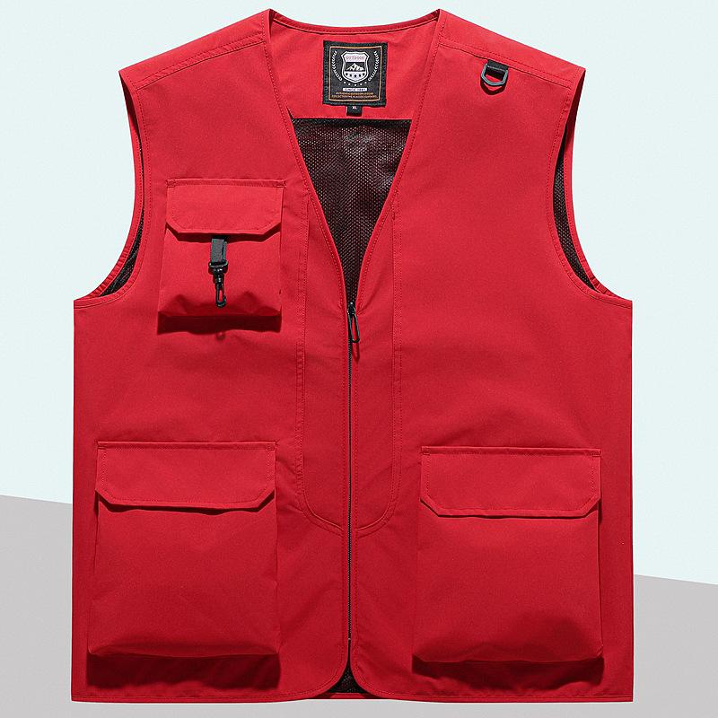Outdoor Photography Overalls Vest Waiter Tooling MultiPocket Advertising Vest