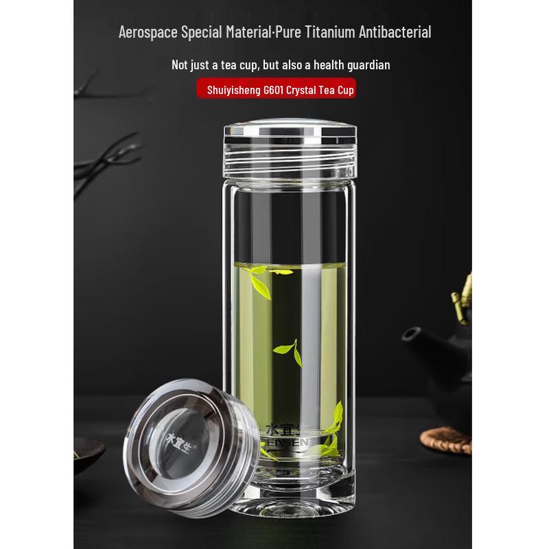 Shui Yi Sheng 330ml Double-Wall Borosilicate Glass Tea Cup