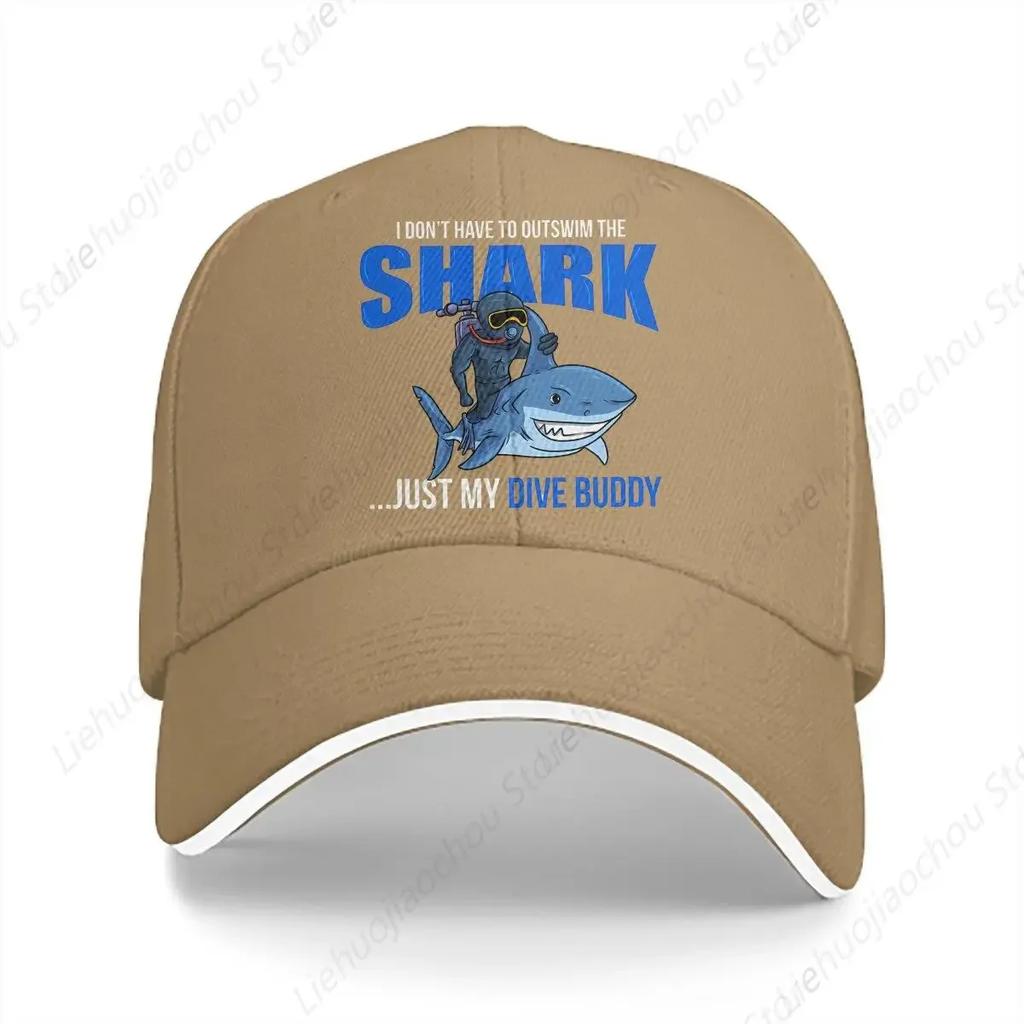Buddy Life Unisex Baseball Caps Peaked Cap Shark Scuba Diving Sun Shade Hats for Unisex WoUnisex