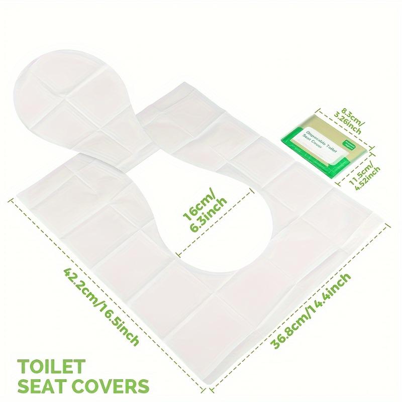 50 Stück Einweg-Toilettensitzbezüge, hygienisch und tragbar. Ideal für Reisen, Hotels und öffentliche Toiletten.