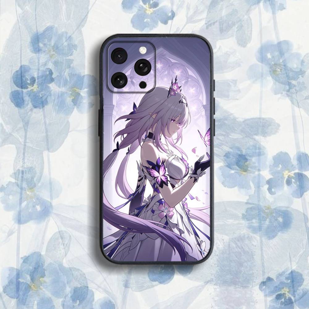

Acheron H-Honkai StarS Rail Phone Case For iPhone 17,16,15,14,13,12,Pro,Max,Plus,E,SE4,Air,Mini Black Soft Box iPhone15plus
