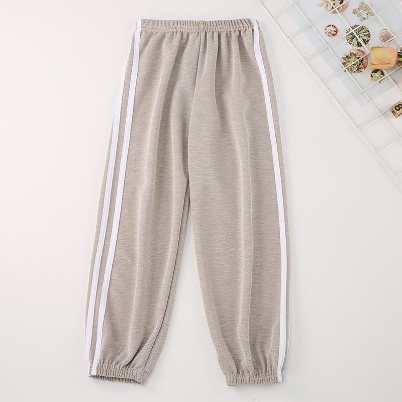 Children's Summer Solid Color Basic Sports Pants Boys Casual Joker Elastic Waist Girl Sweet and Lovely Mosquito Pants