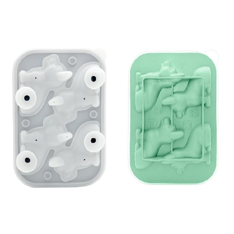 Innovative 4 Cavity 3D Dog Ice Cubes Tray Food Grade Silicone Mould for Unique Drink Presentation Kitchen Tool
