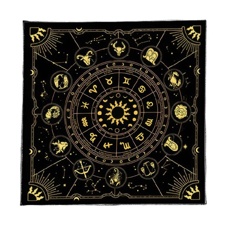 Созвездия Узор Астрология Скатерть Таро Гадания Скатерть Алтари Ткань Гадания Настольная игра Аксессуар 60x60cm