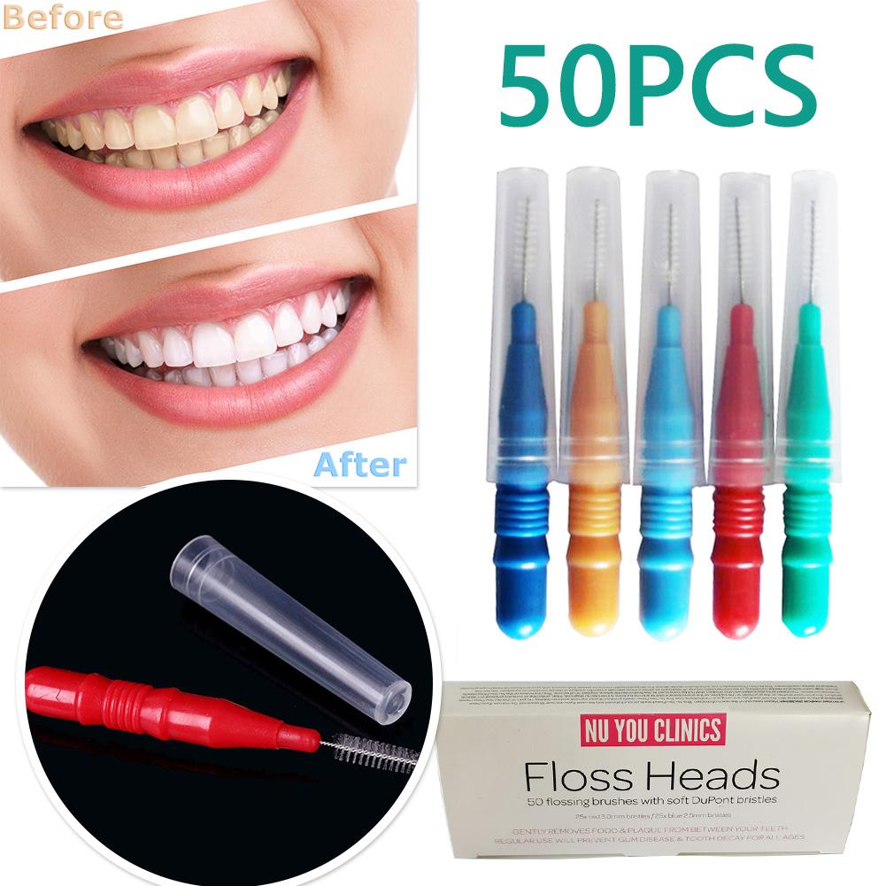 60pcs Interdental Brush Dental Floss Teeth Oral Clean Hygiene Toothpick Tools Toothpick Teeth Brush Oral Care Tool