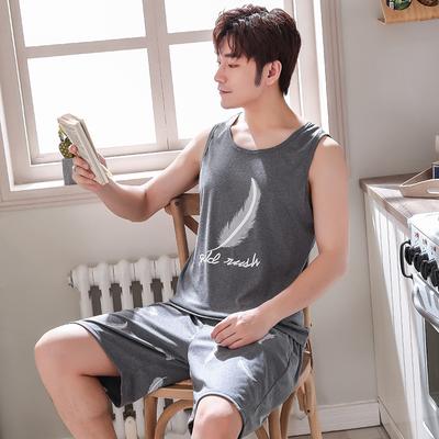 Herren Ärmellose Pyjamas Sommer Koreanische Dünne Beiläufige Lose Plus Größe Weste Shorts Herren Home Wear Set