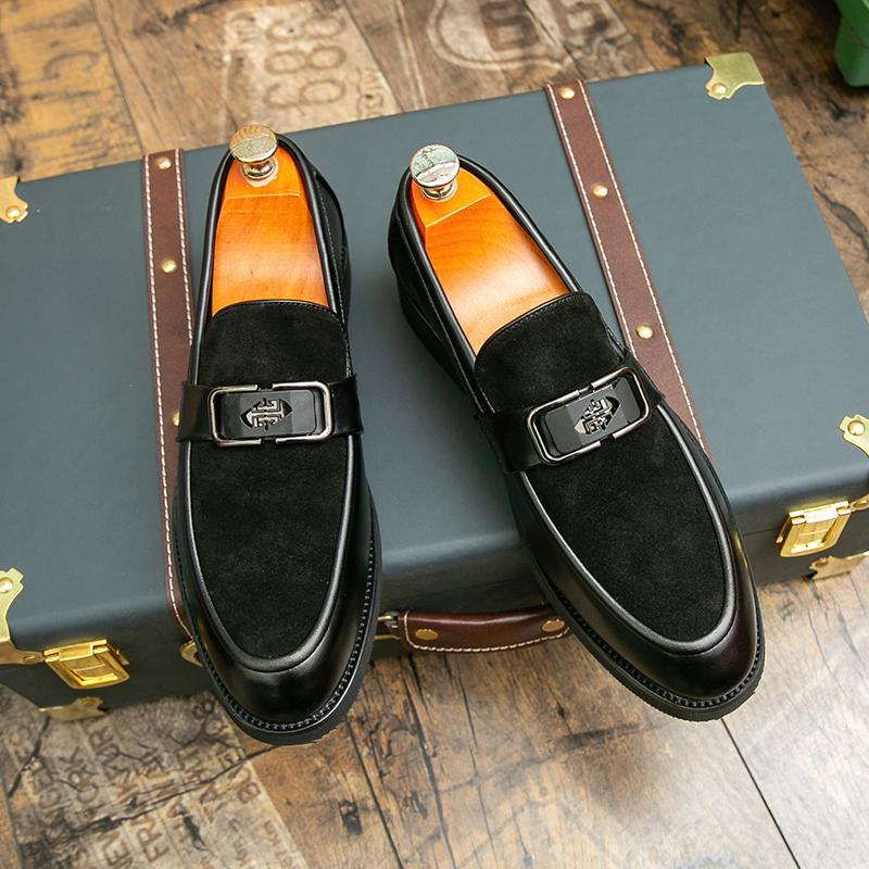 Men's Leather Slip-on Shoes Business Dress Shoes Formal Casual Loafer Oxford Wedding Shoes