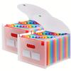 1pc Expandable A4 File Folder - Multi-Purpose Standing Document Organizer with 25 Color-Coded Index Tabs and Pockets for Office, School, and Home Use