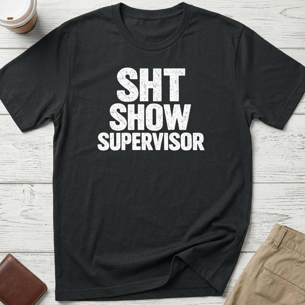 Summer Casual Fashion Sht Show Supervisor Tshirt Retro Office Humor Tshirt Suitable For Both Unisex And Unisex