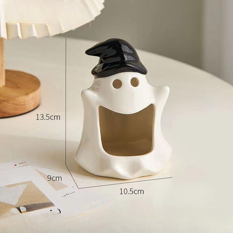 

Милый подсвечник-призрак Хэллоуин Креативный ресторанный настольный ароматерапевтический свечной декоративный подсвечник для создания атмосферы