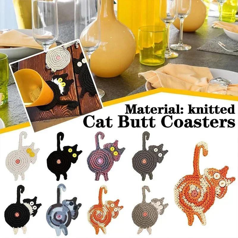 Liebevolle Katze Isoliermatte Interessantes Kleintier Leicht zu reinigen Wiederverwendet Verschleißfest Hitzebeständiges Tuch Platzset Heimküchenbedarf
