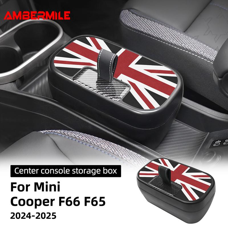 Central Control Storage Box For BMW Mini Cooper F65 F66 2024 2025 Central Armrest Storage Box Car Accessories