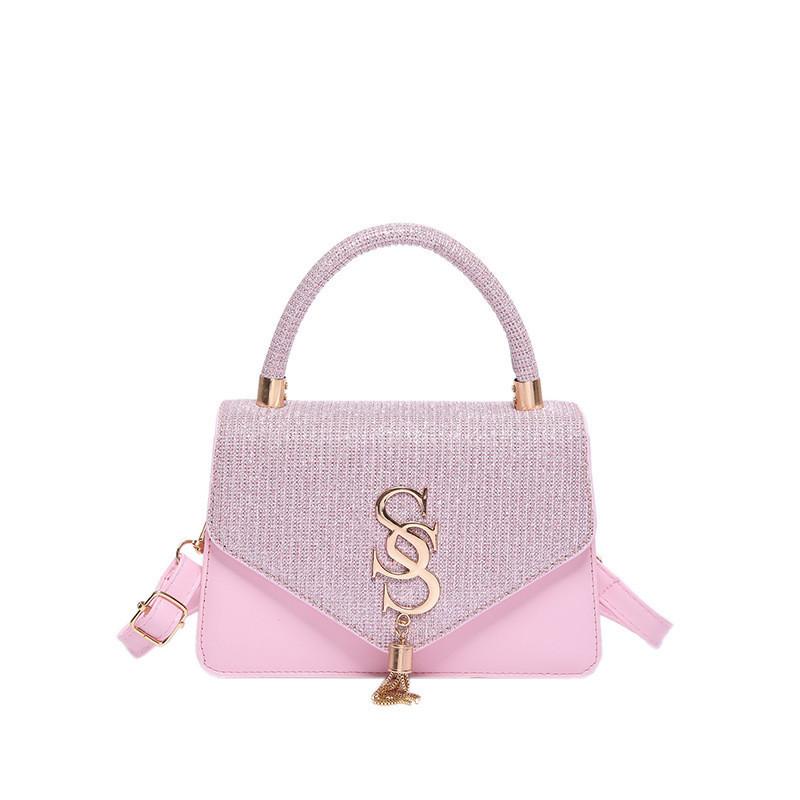 

Fashionable Luxurious Woven Handbag For Women 2024 Summer Versatile Tassel Shoulder Bag For Commuting рожевий
