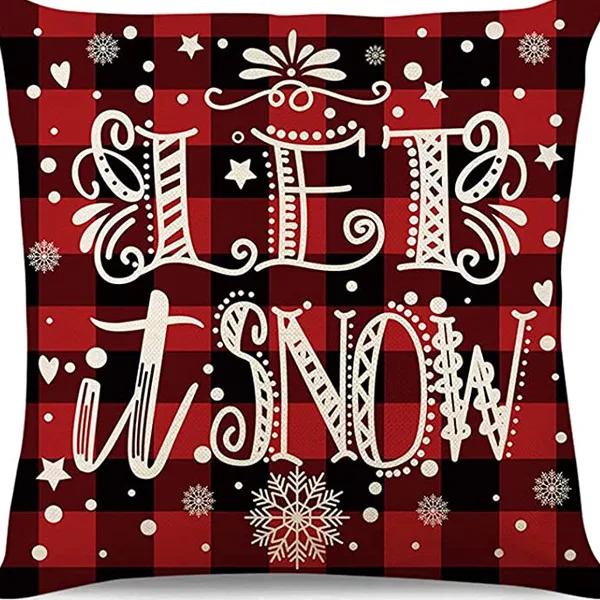 New Christmas Pillow Cover, Deer Snow Festival Decoration, Home Sofa, Living Room Pillow, Cushion Cover